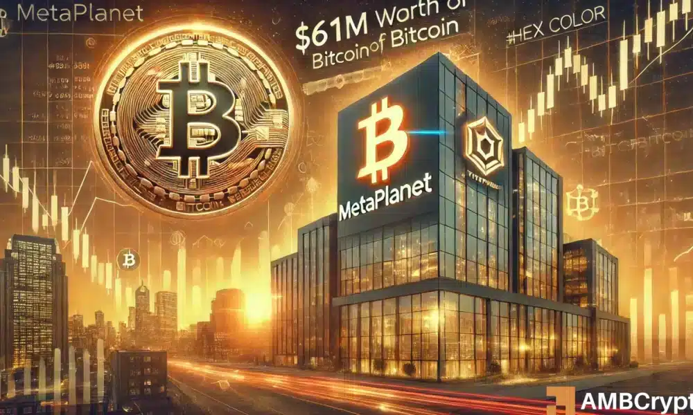 购买比特币的Metaplanet在市场不稳中以6100万美元买入下跌